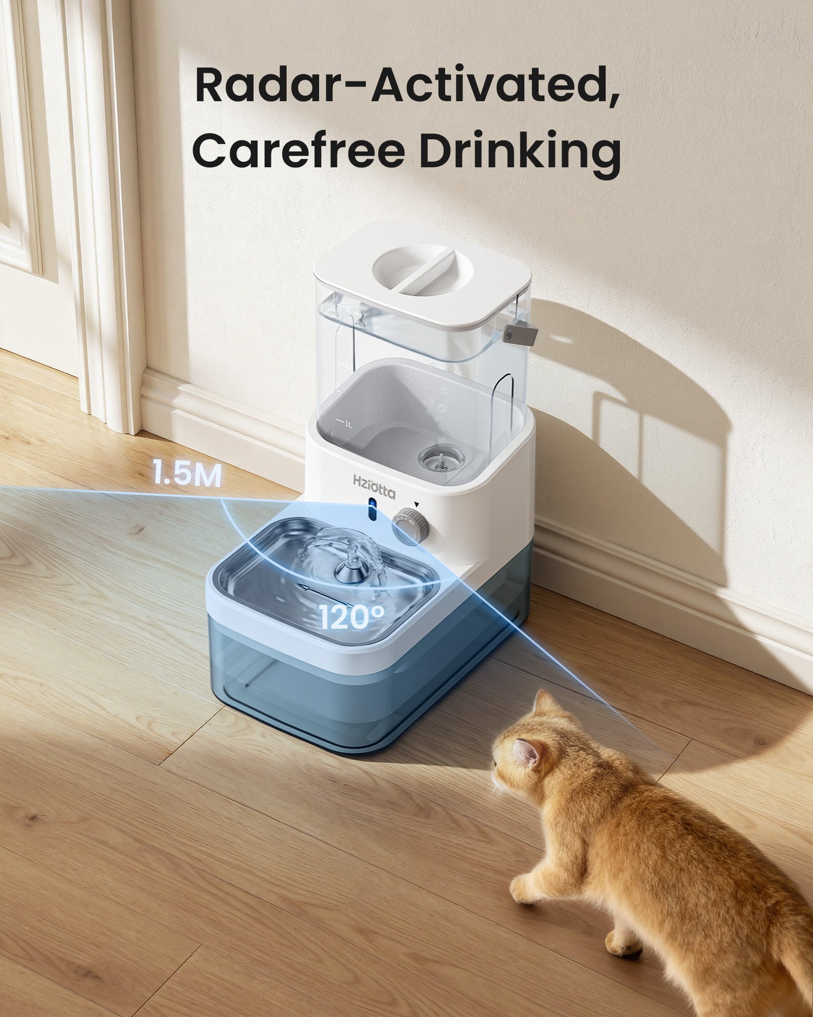Hziotta Wastewater Separation Cat Water Fountain No Filter