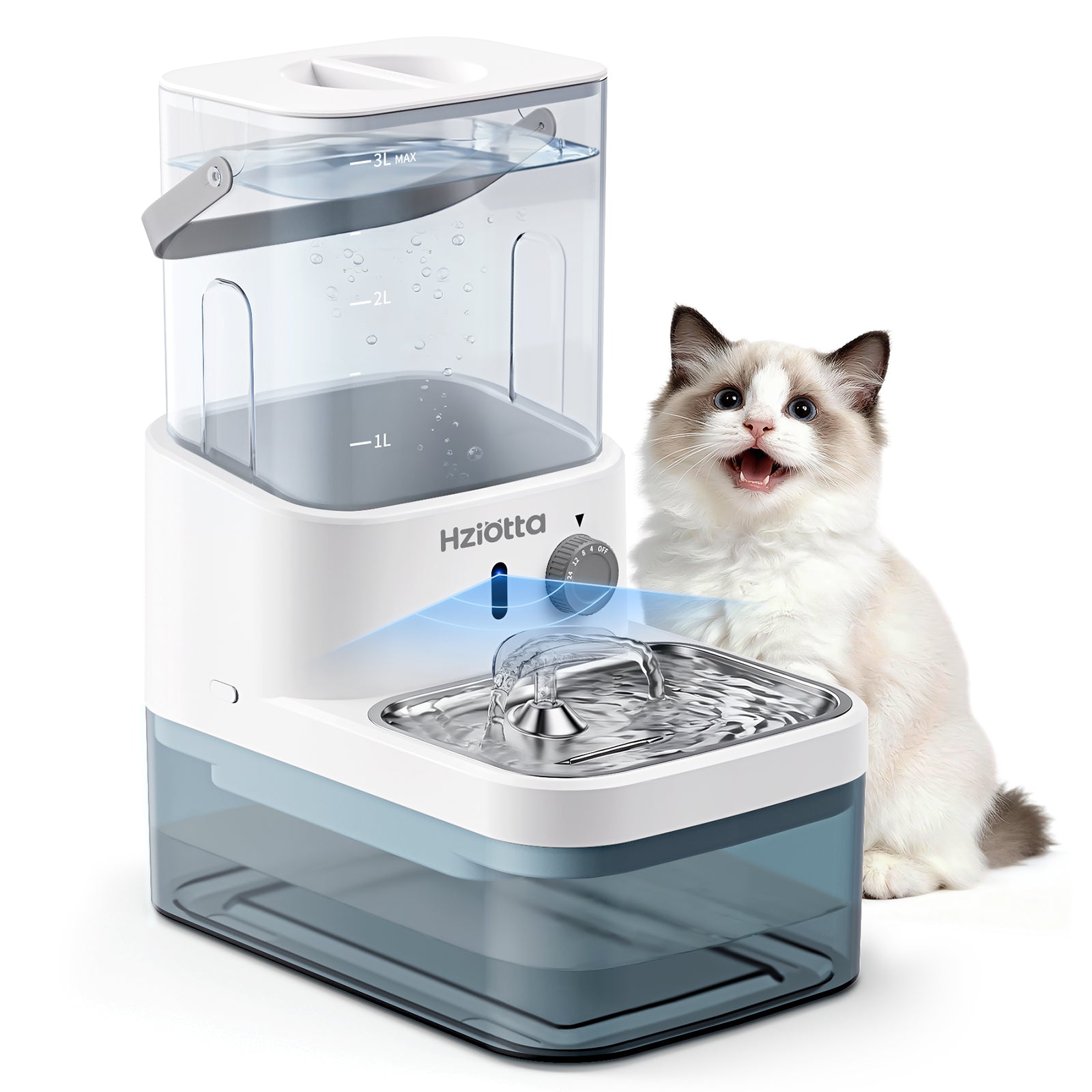 Hziotta Wastewater Separation Cat Water Fountain No Filter