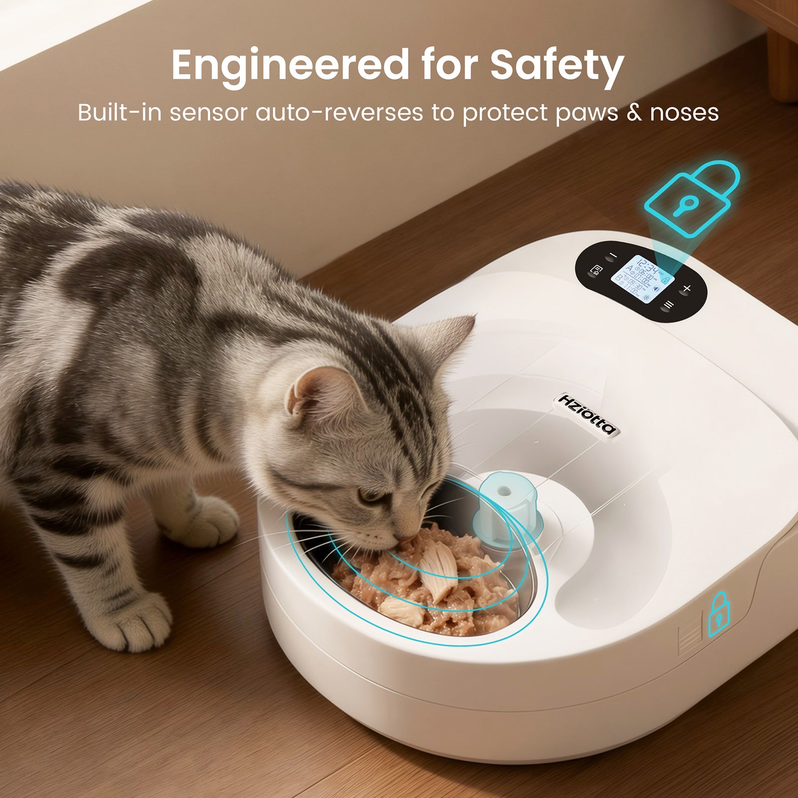 Hziotta Semiconductor Cooling Refrigerated Automatic Cat Feeder Wet Food